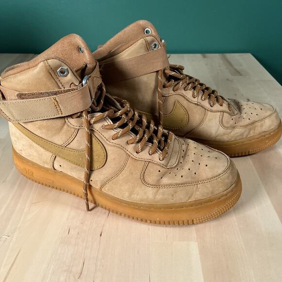 Nike Air Force 1 High '07 LV8 Flax Mens Size 10.5 Wheat Athletic Shoes Sneakers - Picture 4 of 9